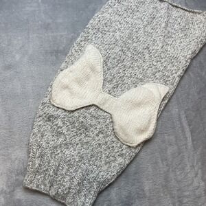 Chilly Dog Wool Dog Winter Sweater Large Size Heather Gray Angel Wings Handmade